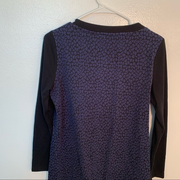 Apt. 9 Sweater Dress Navy Black Giraffe Print - Picture 7 of 10